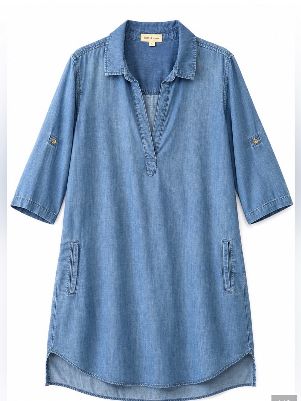 Cloth & Stone Chambray Tunic Shirt Dress